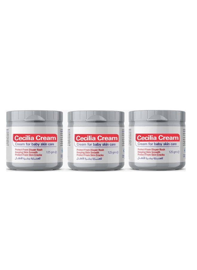 Cecilia Cecilia skin care cream for children 125 grams 3 pieces  - Image 1