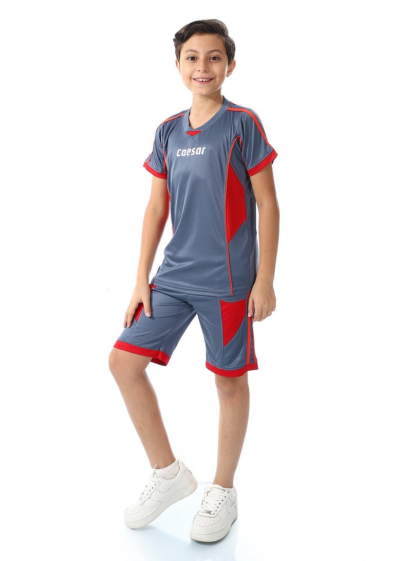 سيزار طقم رياضي أولادي مكون من تيشرت وشورت - Image 2