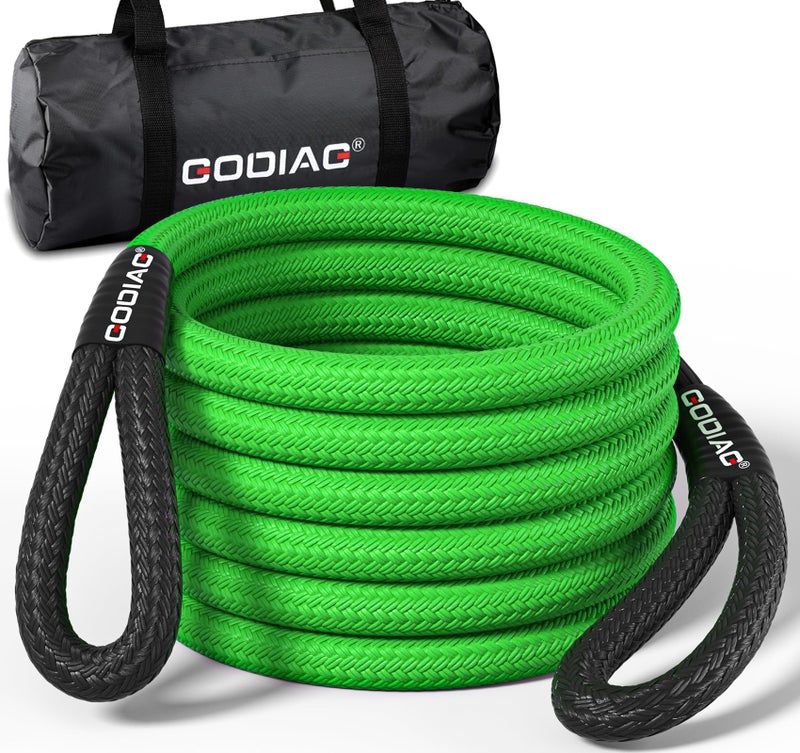 GODIAG 1"×30ft Kinetic Recovery Rope Recovery Tow Strap (46500lbs) Heavy Duty Energy Rope 30% Elasticity Off-Road Power Strap for Truck Jeep Car ATV UTV Tractor - Image 1
