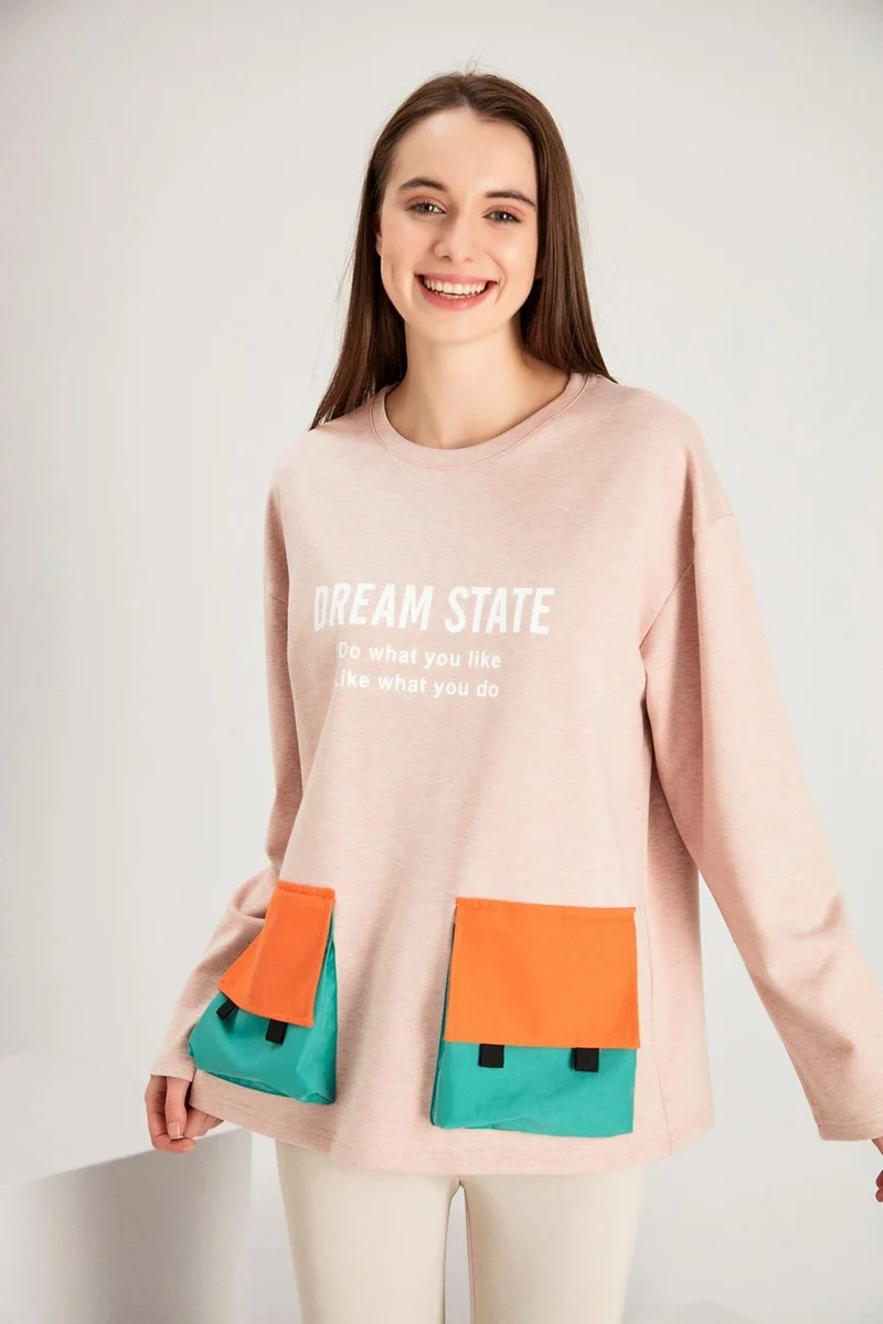 Alexander Gardi Pocket Detailed Printed Sweatshirt (B21-72500)