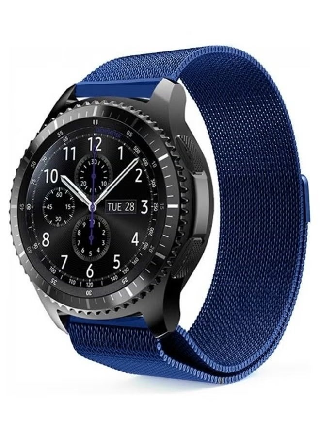 vesus - Replacement Band With Milanese Loop For Samsung Gear S3 Classic/Frontier - 22mm Blue - Image 1