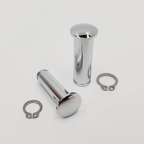 Billet Proof Designs Chrome Clutch Lever Brake Lever Pivot Pin Set with Stainless Snap Rings for 20082023 Harley Touring Models Electra Glide FLHT Road Glide FLTR Road King FLHR and Street Glide FLHX - Image 1