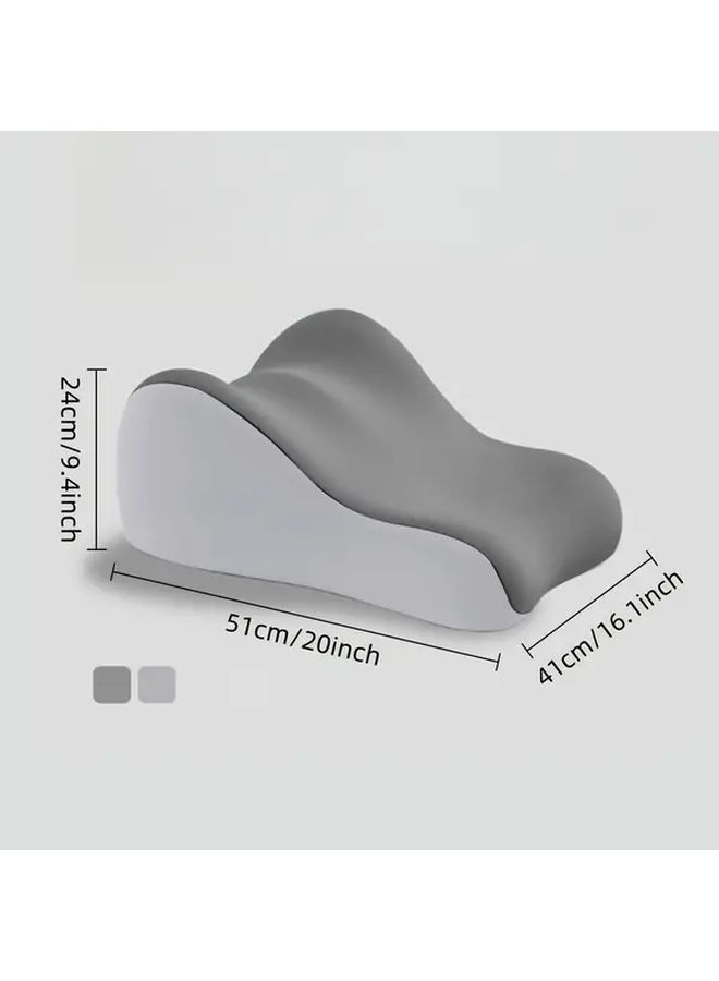 Blue Gray Multifunctional Soft Pillow for Reading Playing Phone Leg Cushion - Image 3
