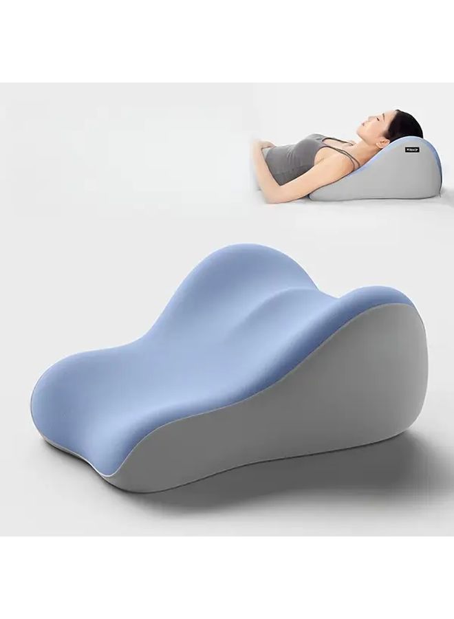 Blue Gray Multifunctional Soft Pillow for Reading Playing Phone Leg Cushion - Image 2