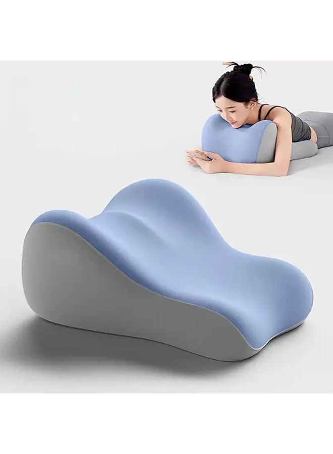 Blue Gray Multifunctional Soft Pillow for Reading Playing Phone Leg Cushion - Image 1