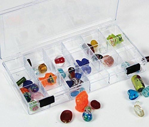 SAFE SAFE Rock Collection Box with 18 Compartments  2 Sliding Latches 