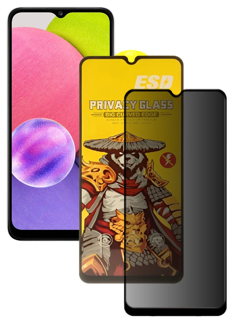 ESD Tempered Dustproof Privacy Glass Screen Protector Compatible For Samsung Galaxy A03s - Image 1