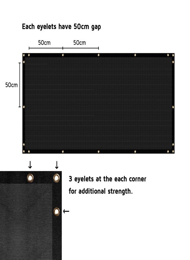 HIPPO Baby Safety Net for Balcony Child Protection Stairway Safety Net Railing Guard for Kids Staircase Protector with Tie-Cords Breathable Fabric Indoor Outdoor Use (1MTX4MT, Black) - Image 4