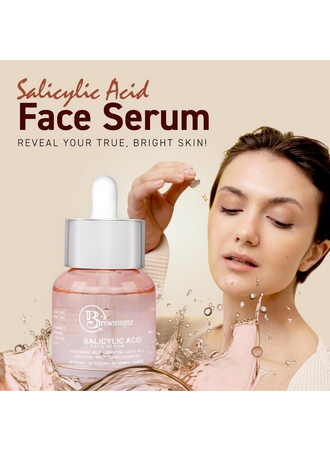 Brown Sugar Brownsugar Salicylic Acid Face Serum | with Hyaluronic Acid,Arbutin & Lactic Acid | Treat Acne,Dark Spots & Acne Marks | Paraben and Silicon Free | 30 ML (Pack of 1) - Image 2