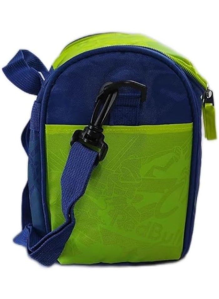 Lunch Bag Insulated Cooler Lunch Bag with Belt and Two Side Pockets, Thermal Tote Bag, Portable Bag for Indoor and Outdoor Use,Blue in Yellow - Image 3