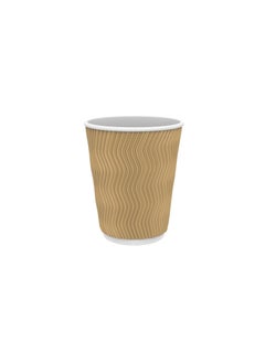 25-Piece Brown  Rippled Paper Cups 8 OZ - pzsku/ZD97AD29AE4C66224541BZ/45/_/1637752669/5f16779c-e9b2-4d38-b781-f5a7f5281635