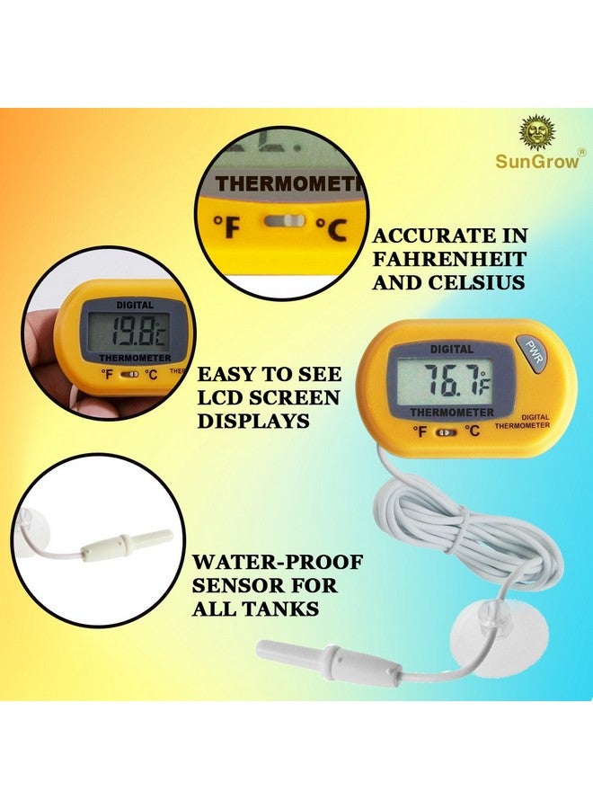 SunGrow Reptile Digital Thermometer, Waterproof Sensor Probe Monitors Temperature Accurately, Includes Replaceable Batteries, Easy To Read Display - Image 3