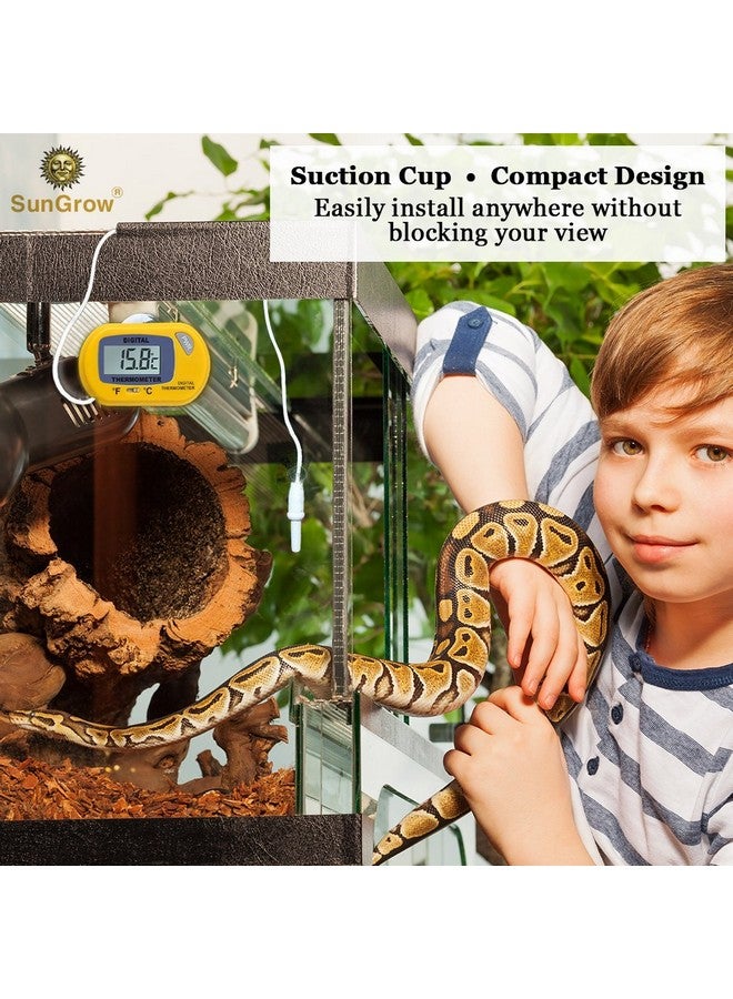 SunGrow Reptile Digital Thermometer, Waterproof Sensor Probe Monitors Temperature Accurately, Includes Replaceable Batteries, Easy To Read Display - Image 5