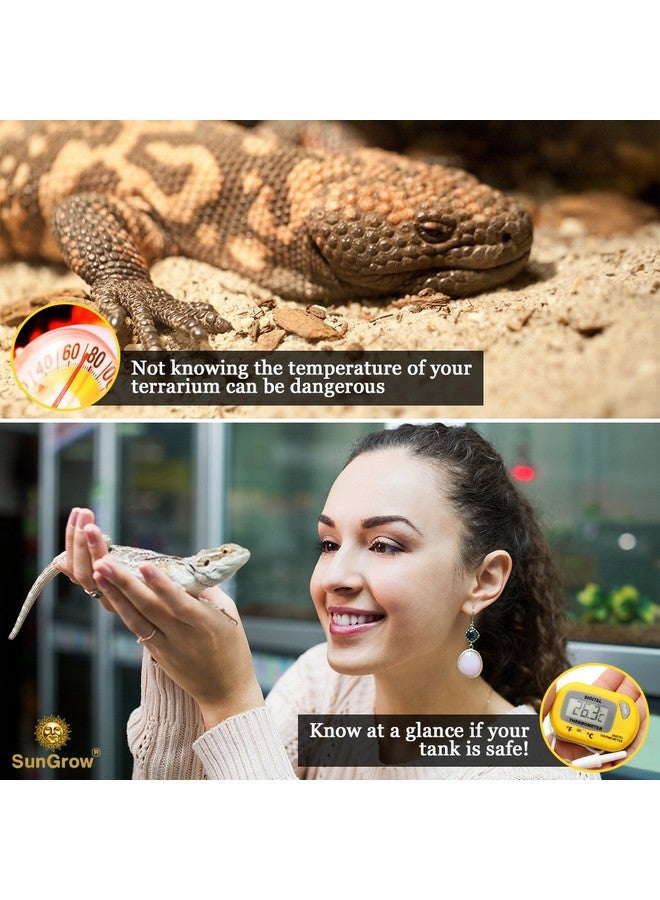 SunGrow Reptile Digital Thermometer, Waterproof Sensor Probe Monitors Temperature Accurately, Includes Replaceable Batteries, Easy To Read Display - Image 4