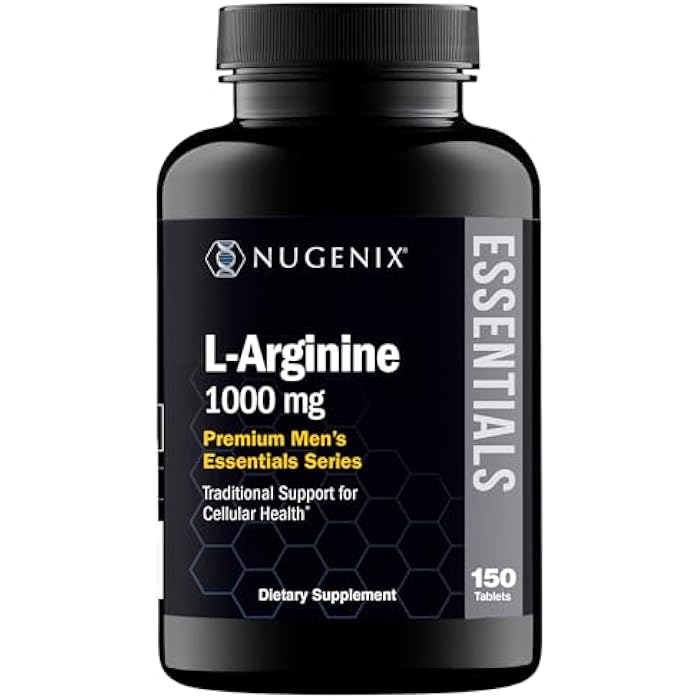 Nugenix Essentials L-Arginine Amino Acid Supplement, 1000 mg, 150 Tablets - Image 1