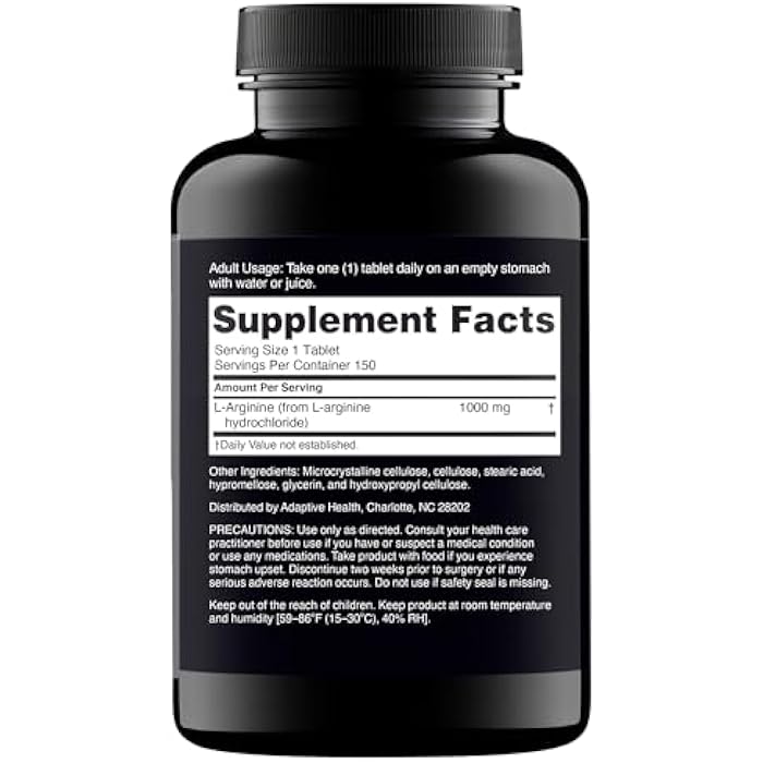 Nugenix Essentials L-Arginine Amino Acid Supplement, 1000 mg, 150 Tablets - Image 2