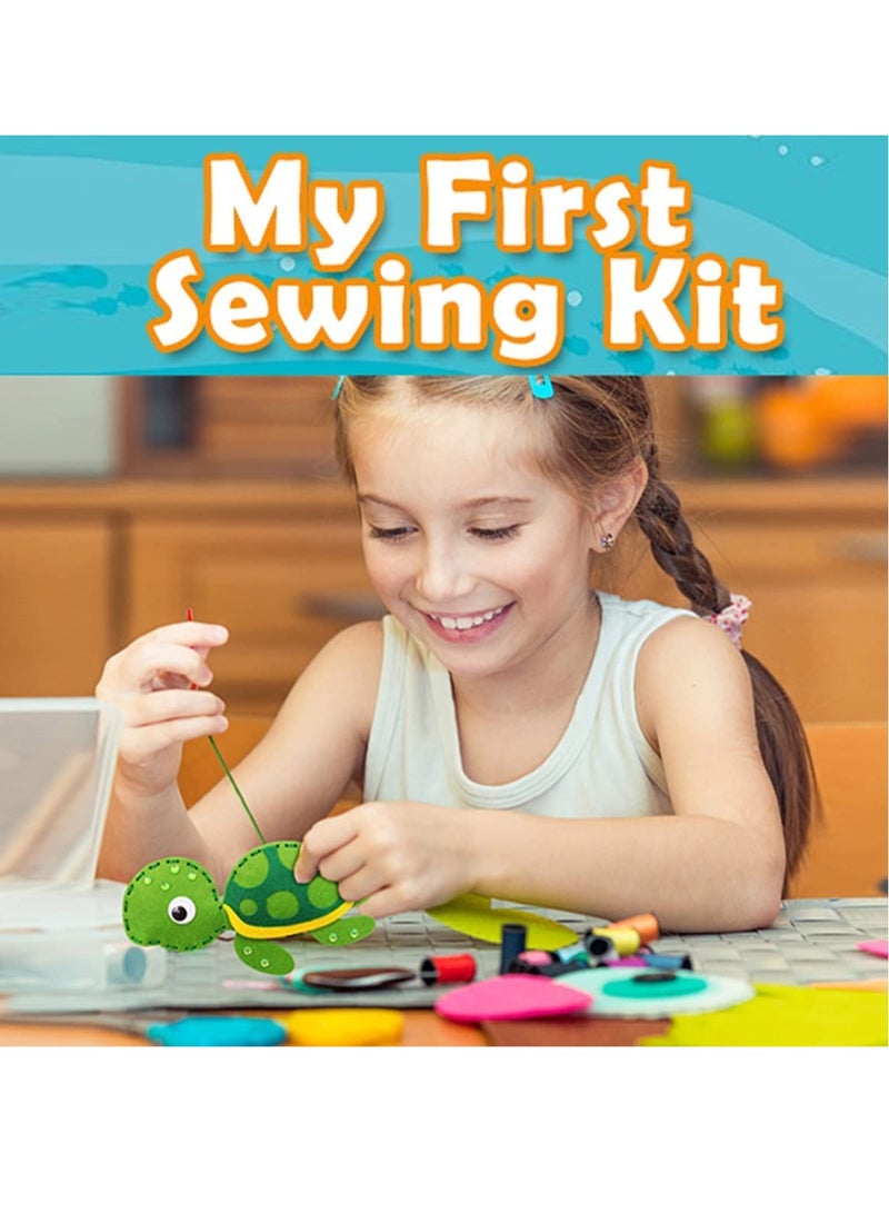 Sea Animals Sewing Kit Make Your Own Ocean Animals Mermaid DIY Felt Craft Kit Gifts for Beginner Kids Educational Art Craft Supplies Set of 8 - Image 3