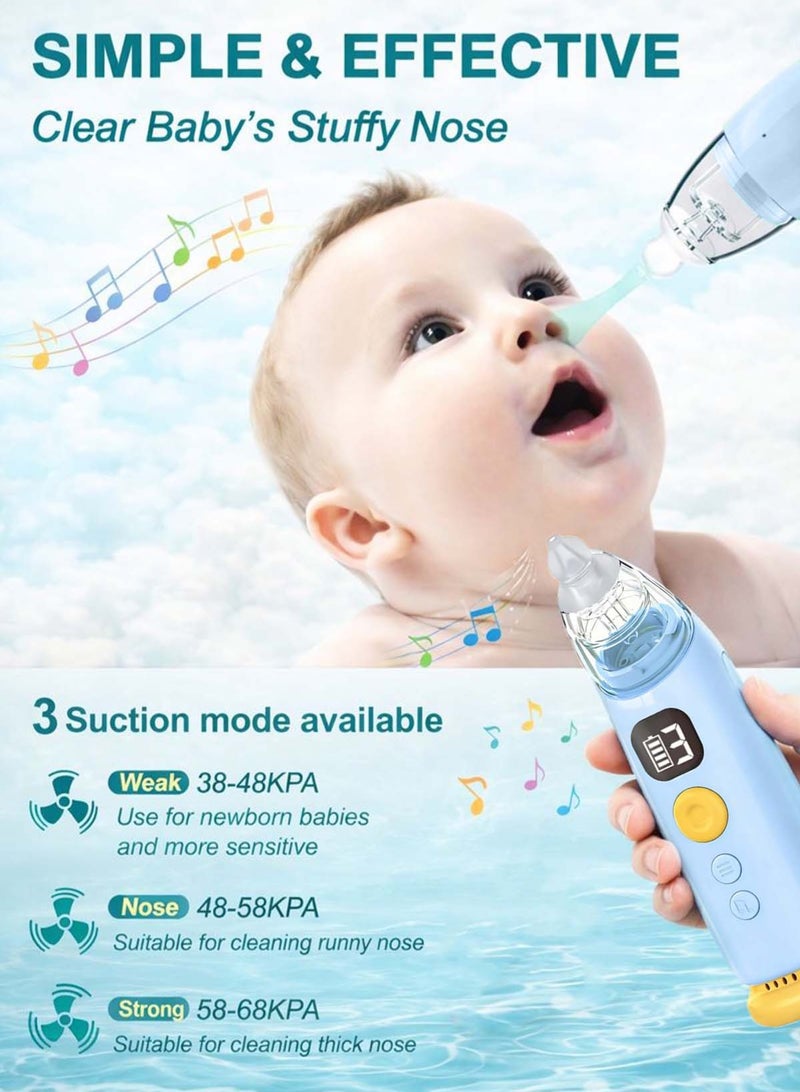 Spectrum Electric Baby Nasal Aspirator with 3 Adjustable Suction Levels, Rechargeable USB Type-C Baby Nose Cleaner with Music & Soft Light, Anti-Reflux Snot Sucker, Food-Grade Silicone Tips, Low Noise Nasal Mucus Remover for Newborns, Infants, Toddlers & Children - Image 2