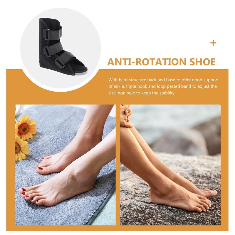 LABRIMP Ankle Stabilizing Shoe Orthopedic Walking Support Black S with Composite Cloth T-shoe Foot Support Brace for Sprains and Foot Stabilizer - Image 3