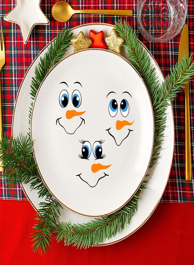 CIOEY 24 PCS Snowman Face Stickers for Christmas Ornaments, Cartoon Decals for Christmas Ball/Refrigerator/Water Bottles, DIY Vinyl Stickers for Home Xmas Party Decorations, 2 Styles - Image 3