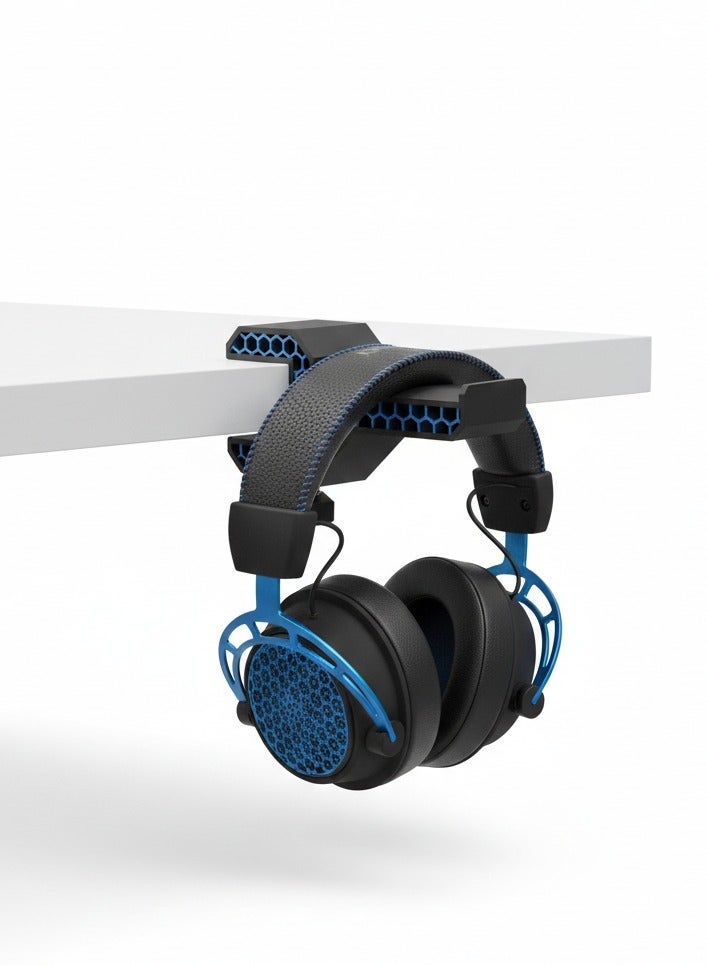 أخوة ثلاثي الأبعاد حامل سماعة رأس بتصميم سداسي هيكساجون عصري – ستاند سماعات عملي للمكتب والجيمينج - Image 1