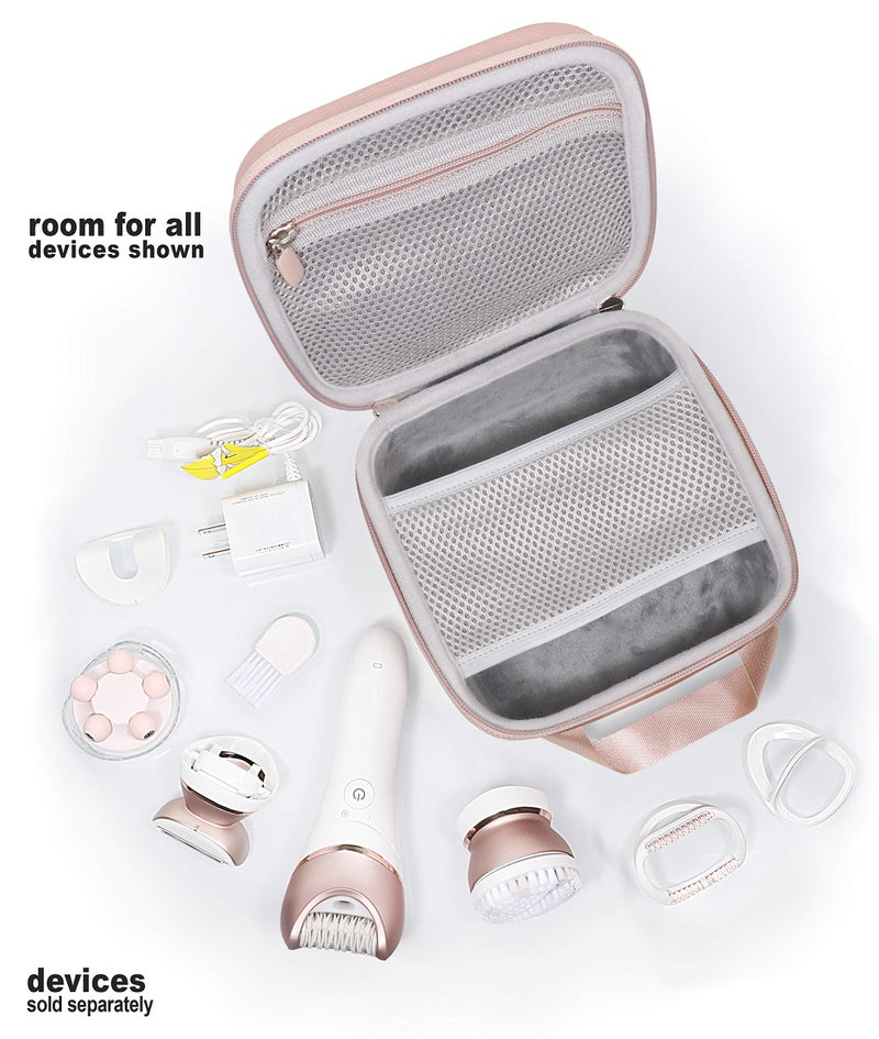 GETGEAR Women's Epilator Case for Philips Satinelle Advanced Wet & Dry Epilator, Prestige Bre650, Deess Permanent Hair Removal, Flawless Legs Women Hair Removal, Braun SIL-epil9 9-579(Rose Gold) - Image 3