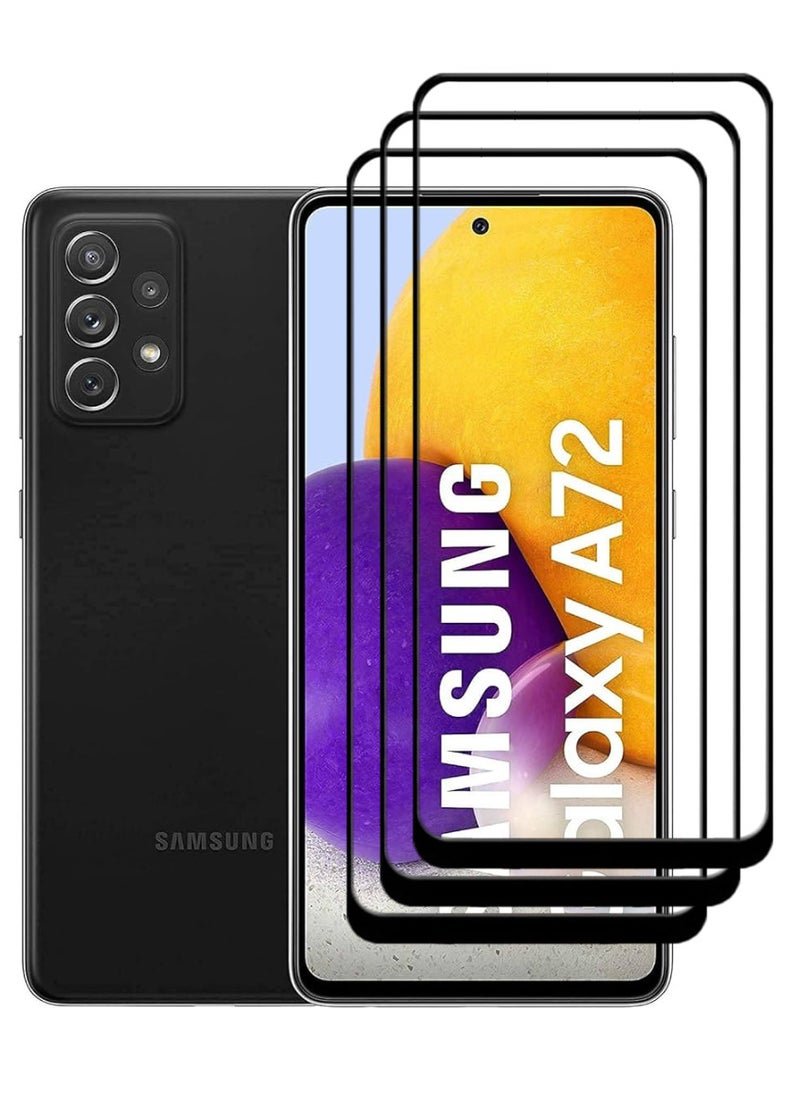 ACLIX 3 Pieces Antistatic ESD Dustproof Premium Quality High Definition Tempered Glass Screen Protector Designed For Samsung Galaxy A72 - Image 1