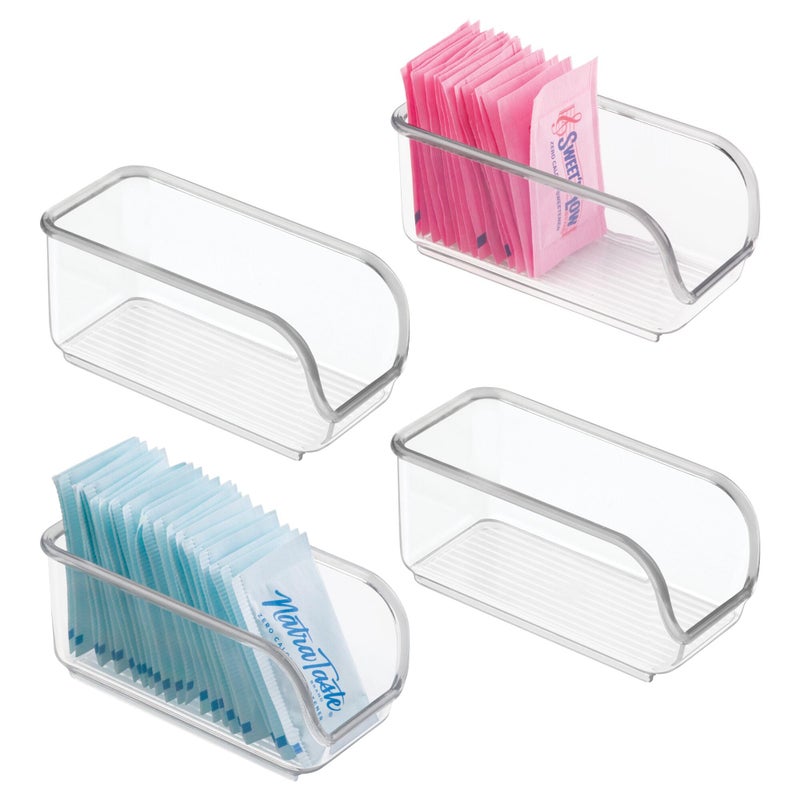 iDesign BPAFree Plastic Sugar Packet Holder and Organizer The Linus Collection  225 x 45 x 2 Clear