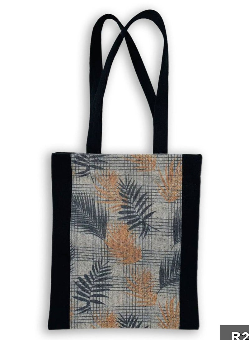 Gharibo Bags casual printed linen tote bag - Image 1