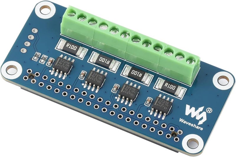 Waveshare 4-ch Current/Voltage/Power Monitor HAT for Raspberry Pi with I2C/SMBus Interface - Image 4