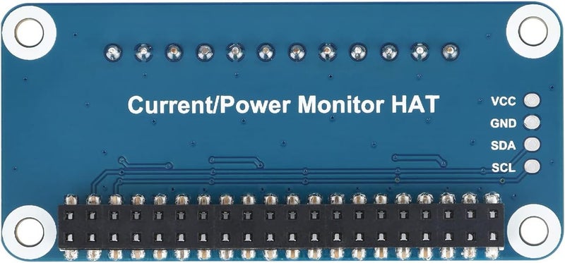 Waveshare 4-ch Current/Voltage/Power Monitor HAT for Raspberry Pi with I2C/SMBus Interface - Image 2