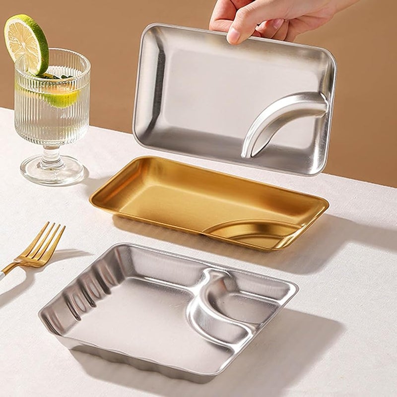 طبق المقبلات من الفولاذ المقاوم للصدأ الذهبي النمط أ لعشاق الطهي وأصحاب المطاعم - Image 4