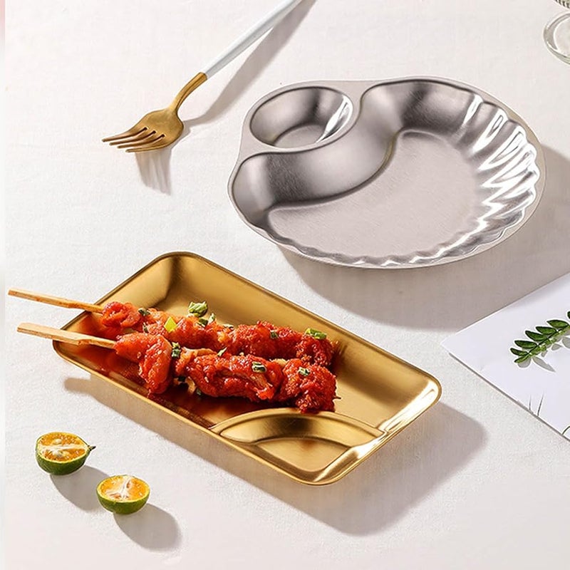 طبق المقبلات من الفولاذ المقاوم للصدأ الذهبي النمط أ لعشاق الطهي وأصحاب المطاعم - Image 5