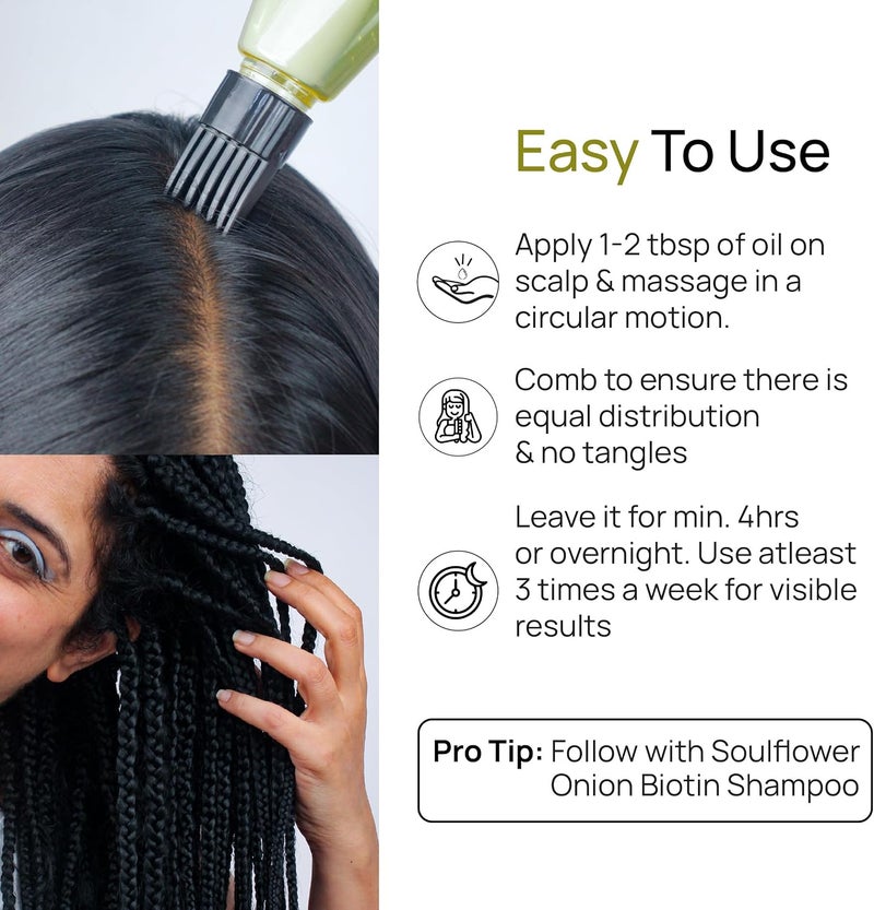 Soulflower ORGANIC OLIVE HAIR OIL, 100% PURE, COLD PRESSED, NATURAL, NATURAL MAKEUP REMOVER, 200ML/ 6.7 FL OZ - Image 4