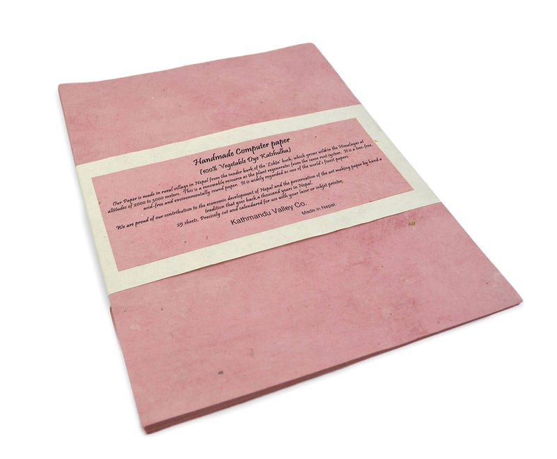 Kathmandu Valley Co. Handmade Lokta Laser and Inkjet Computer Paper (25 Sheets, Katshulha) - Image 1