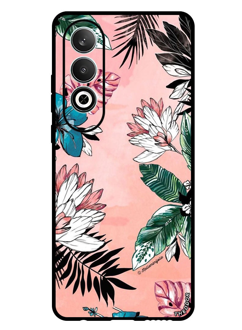 Theodor Protective Case Anti Scratch Shock Proof Bumper Cover For OnePlus Nord CE 4 Flower and Leaves - Image 1