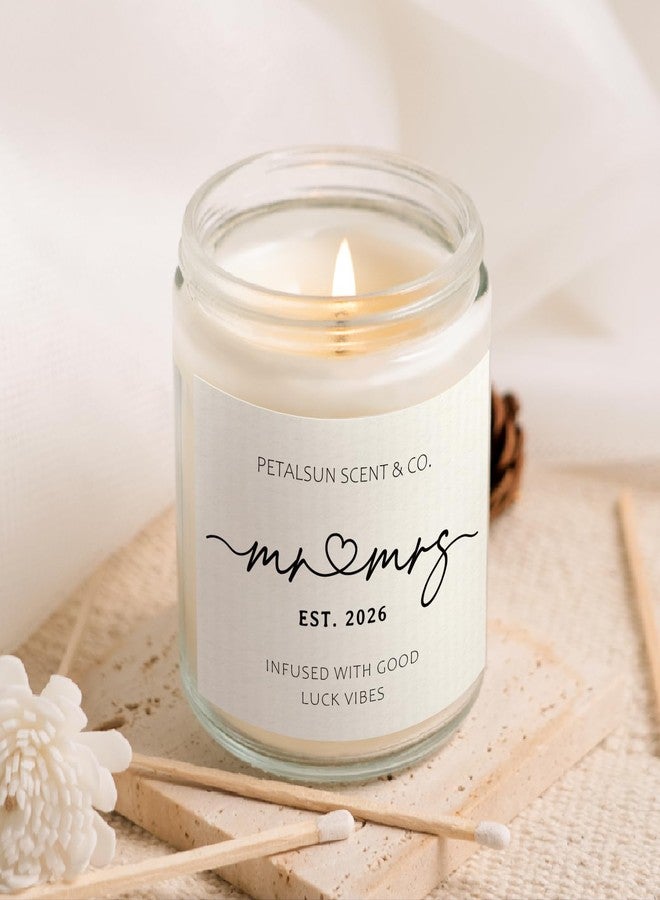 PETALSUN Wedding Gifts for Couples 2026, Mr and Mrs Candle, Bridal Shower, Wedding Shower Gifts for Bride and Groom, Lavender Scented Soy Wax Candle - Image 3