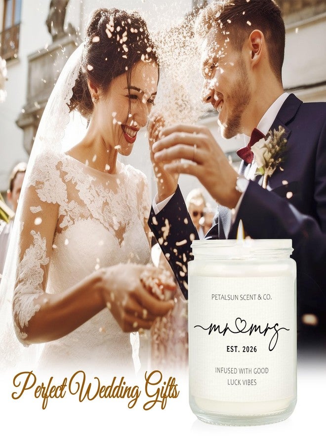PETALSUN Wedding Gifts for Couples 2026, Mr and Mrs Candle, Bridal Shower, Wedding Shower Gifts for Bride and Groom, Lavender Scented Soy Wax Candle - Image 2
