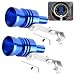 ijuicy 2 PCS Car Turbo Whistle Exhaust Muffler Pipe Whistle Turbo Sound Whistle Exhaust Muffler Aluminum Car Turbo Sound Simulator Universal Modification Accessories for Most Cars Blue M - Image 2