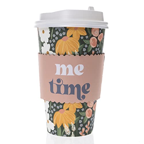 Graphique 12-Pack Disposable to Go Coffee Cups - Self Care - 16 oz, with Lids - Perfect for Travel, Home, Parties and More - Image 1