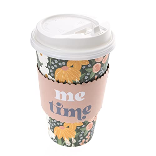 Graphique 12-Pack Disposable to Go Coffee Cups - Self Care - 16 oz, with Lids - Perfect for Travel, Home, Parties and More - Image 2