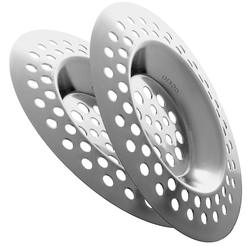 Hair Catcher Bath Small Sink Strainer 3 Drain Protector Bath Tub Drain Hair Catcher Pack of 2
