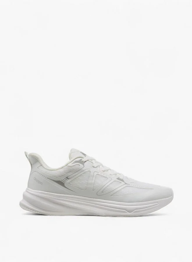 Men's Panelled Sports Shoes with Lace-Up Closure