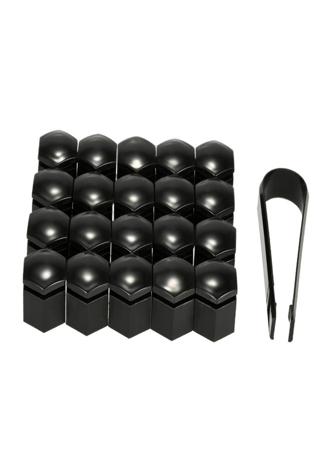 20Pcs 19MM Black Car Wheel Nut Cover Bolt Cap Replacement for Vauxhall Opel - Image 1