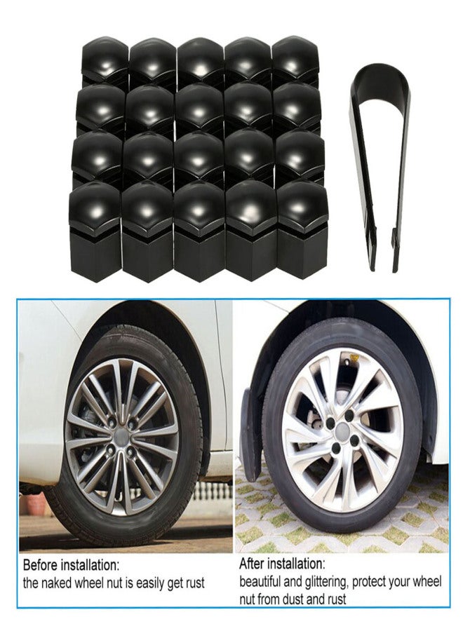 20Pcs 19MM Black Car Wheel Nut Cover Bolt Cap Replacement for Vauxhall Opel - Image 2