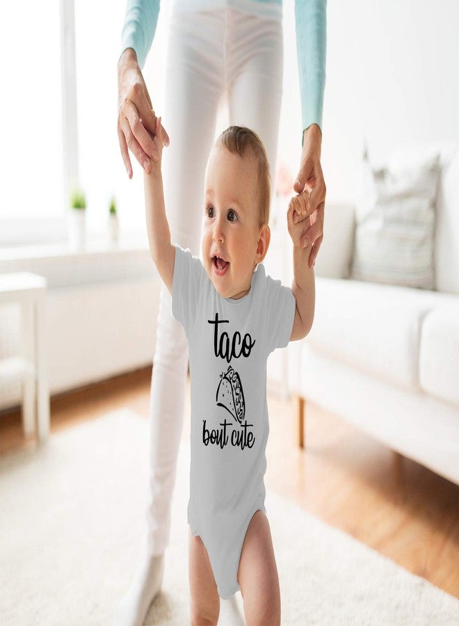Funnwear Taco Bout Cute - Funny Baby Essentials Bodysuit - Cute Newborn Outfit Boy Infant Girl Clothes (6 Months, Sports Grey) - Image 2