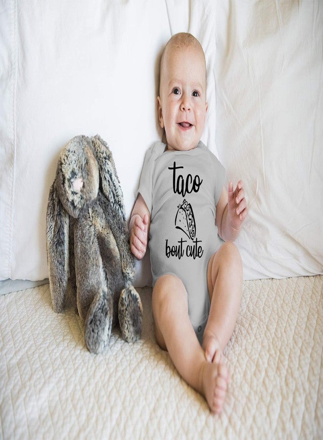 Funnwear Taco Bout Cute - Funny Baby Essentials Bodysuit - Cute Newborn Outfit Boy Infant Girl Clothes (6 Months, Sports Grey) - Image 3