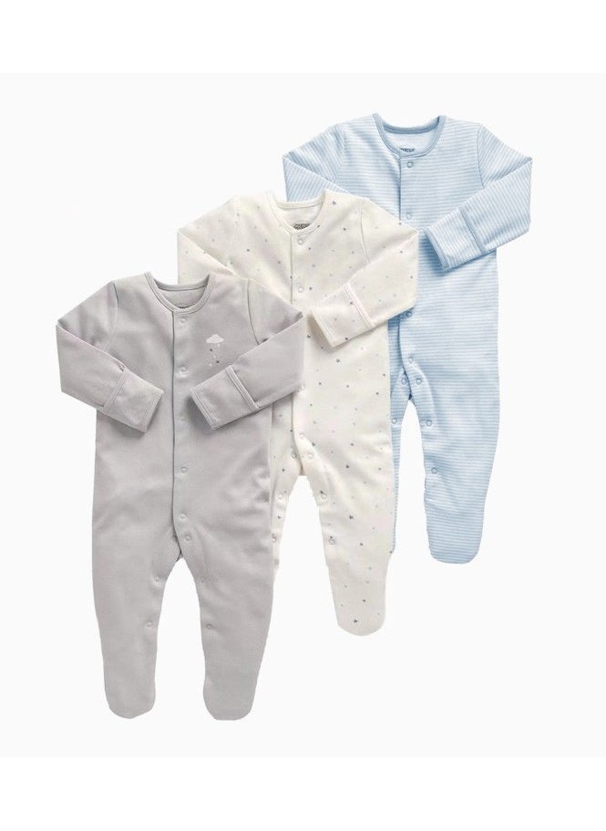 SKT Shiketro Cotton Newborn Bodysuit Baby Clothes Three-piece Set 