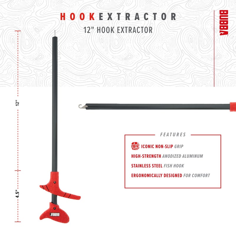 BUBBA 12" Hook Extractor with Non-Slip Grip T-Handle with Marine Grade Stainless Steel Hook Extractor for Fishing and Angling - Image 3