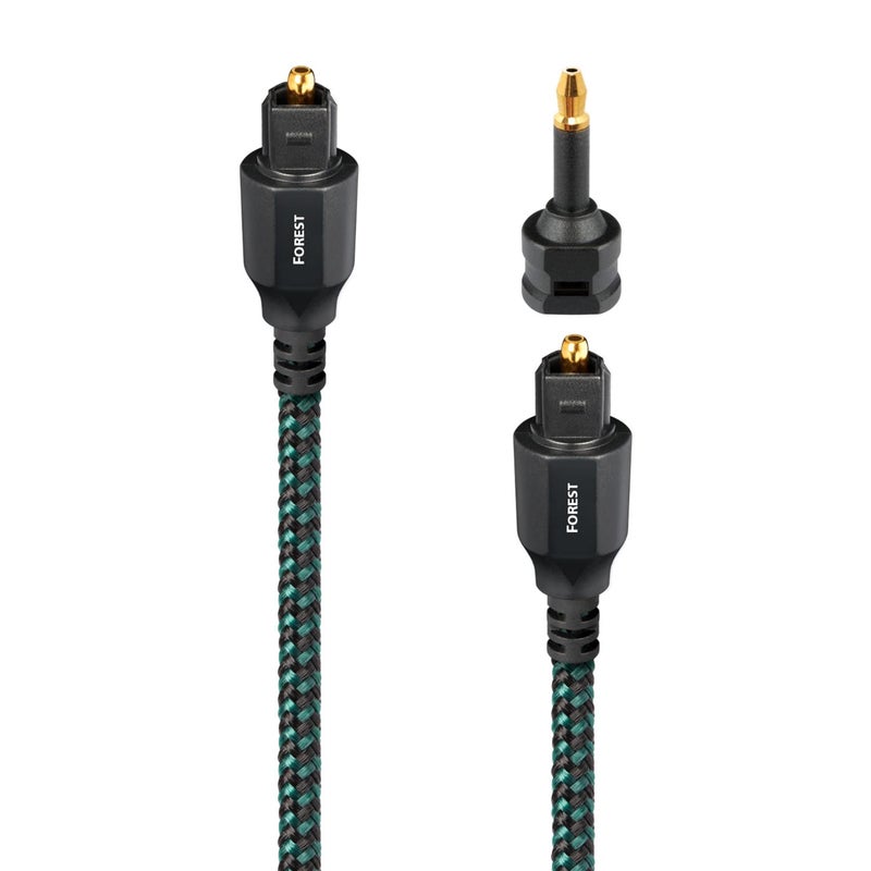AudioQuest Forest Toslink Fiber Optic Digital Audio Cable - 2.46 ft. (.75m) Green - Image 1